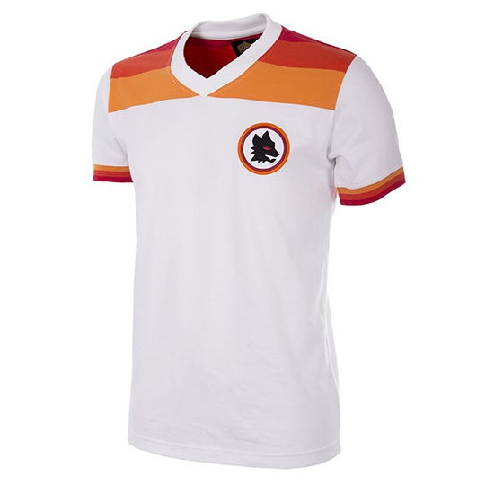 As Roma 1978   79 Short Sleeve Retro Football Shirt Small