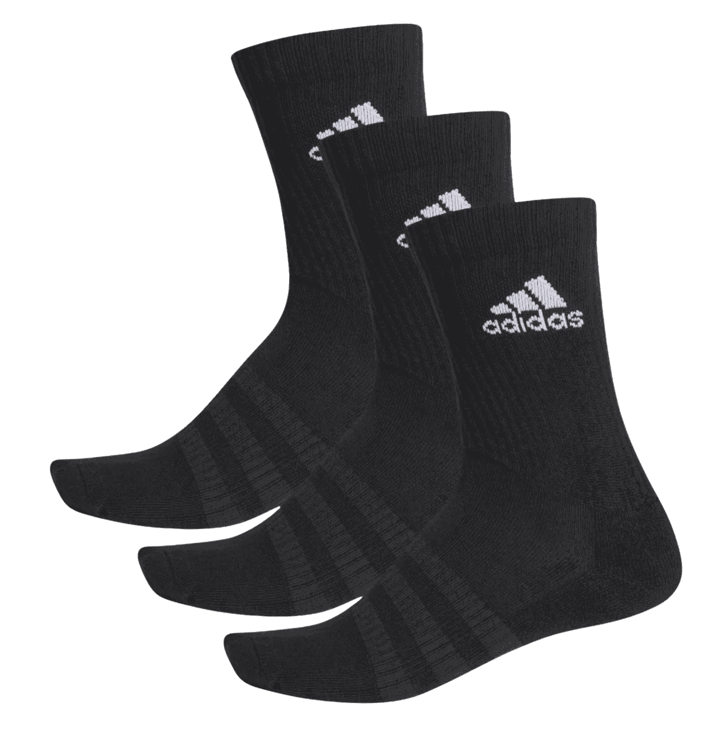 Adidas Cushioned Crew Strømper  3 Pak  Black    37 39