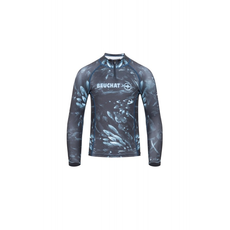 Beuchat Atoll Seaweed Langærmet Rashguard Junior 2 Mm Blå