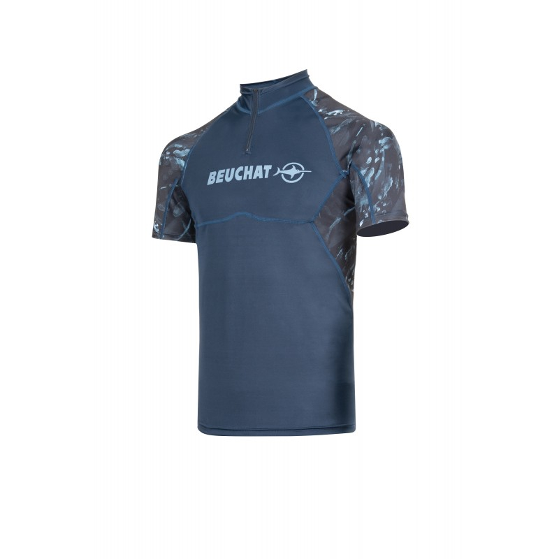 Beuchat Atoll Seaweed Kortærmet Rashguard Herre 2 Mm Blå