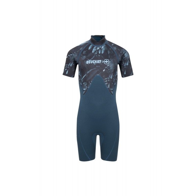 Beuchat Atoll Shorty Bz Seaweed Junior 2 Mm Blå