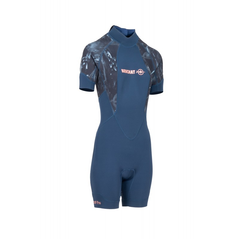 Beuchat Atoll Shorty Bz Seaweed Dame 2 Mm Blå