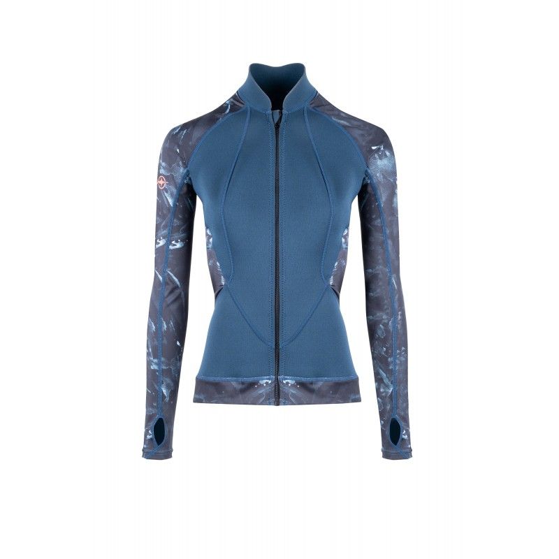 Beuchat Atoll Zipped Jacket Seaweed Dame 2 Mm Blå