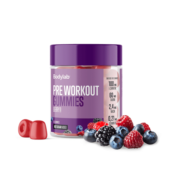 Bodylab Pre Workout Gummies  60 Stk    Berry