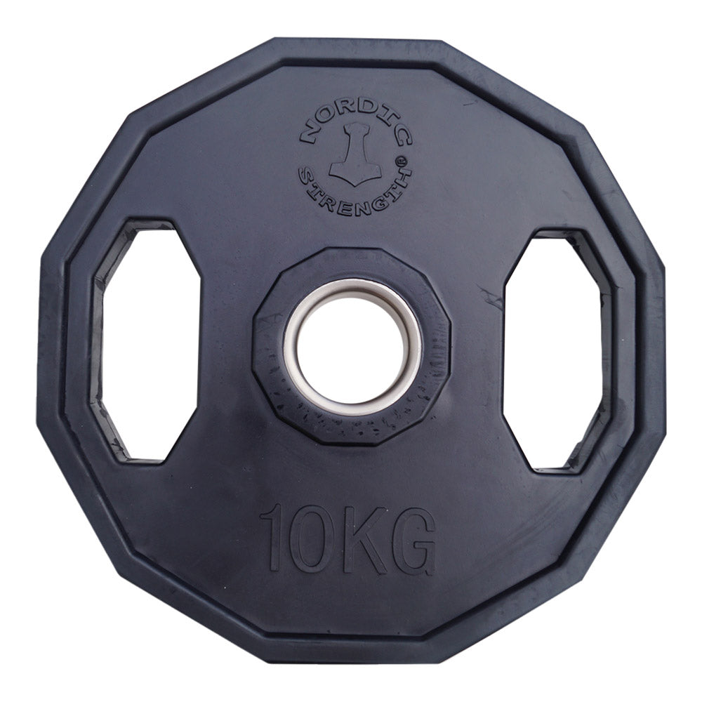 Vægtskive 10 Kg   50 Mm  12 Kantet Sort