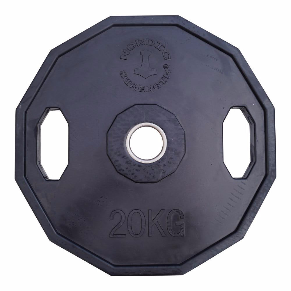 Vægtskive 20 Kg   50 Mm  12 Kantet Sort