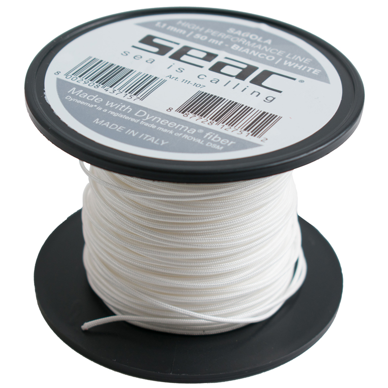 Seac Dyneema 1 1 Mm 50 M Waxed Hvid