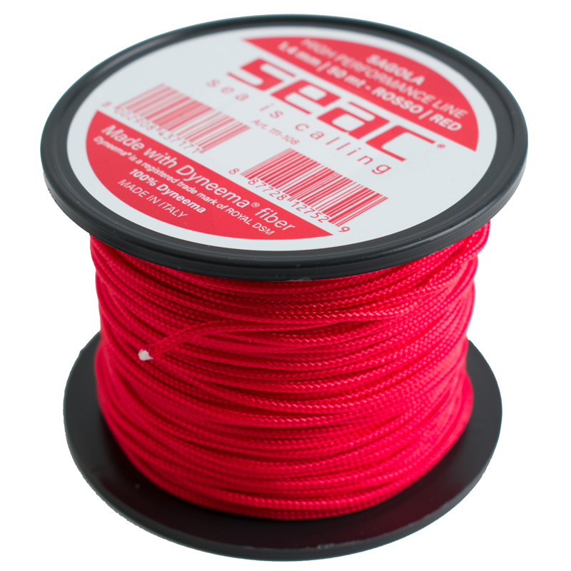 Seac Dyneema 1 4 Mm 50 M Rød