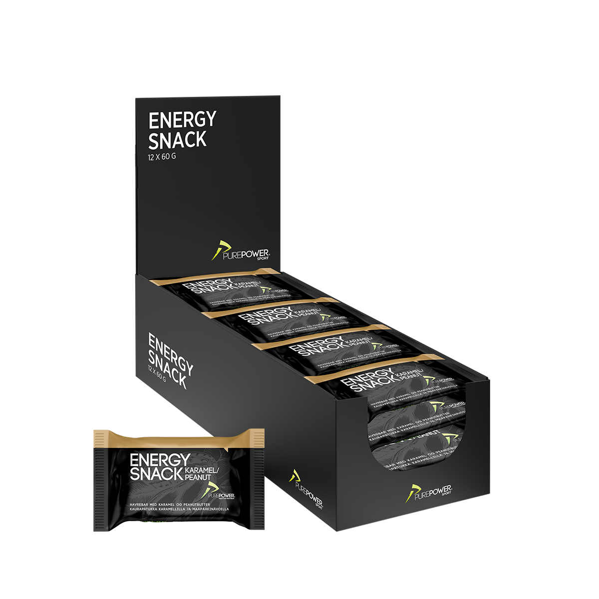Energy Snack Karamel Peanut 12x60 G