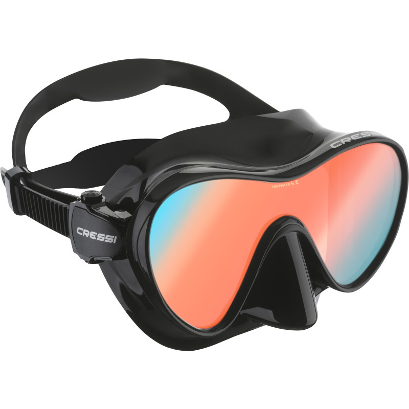 Cressi F1 Maske Sort   Blå   Orange Lens