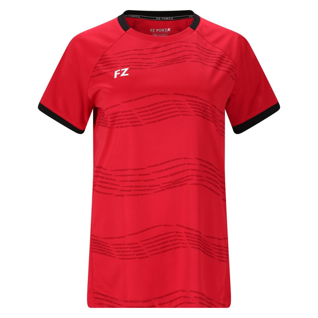 Forza Cl2502 Dame T-shirt i Kinesisk Rød - Hurtigtørrende