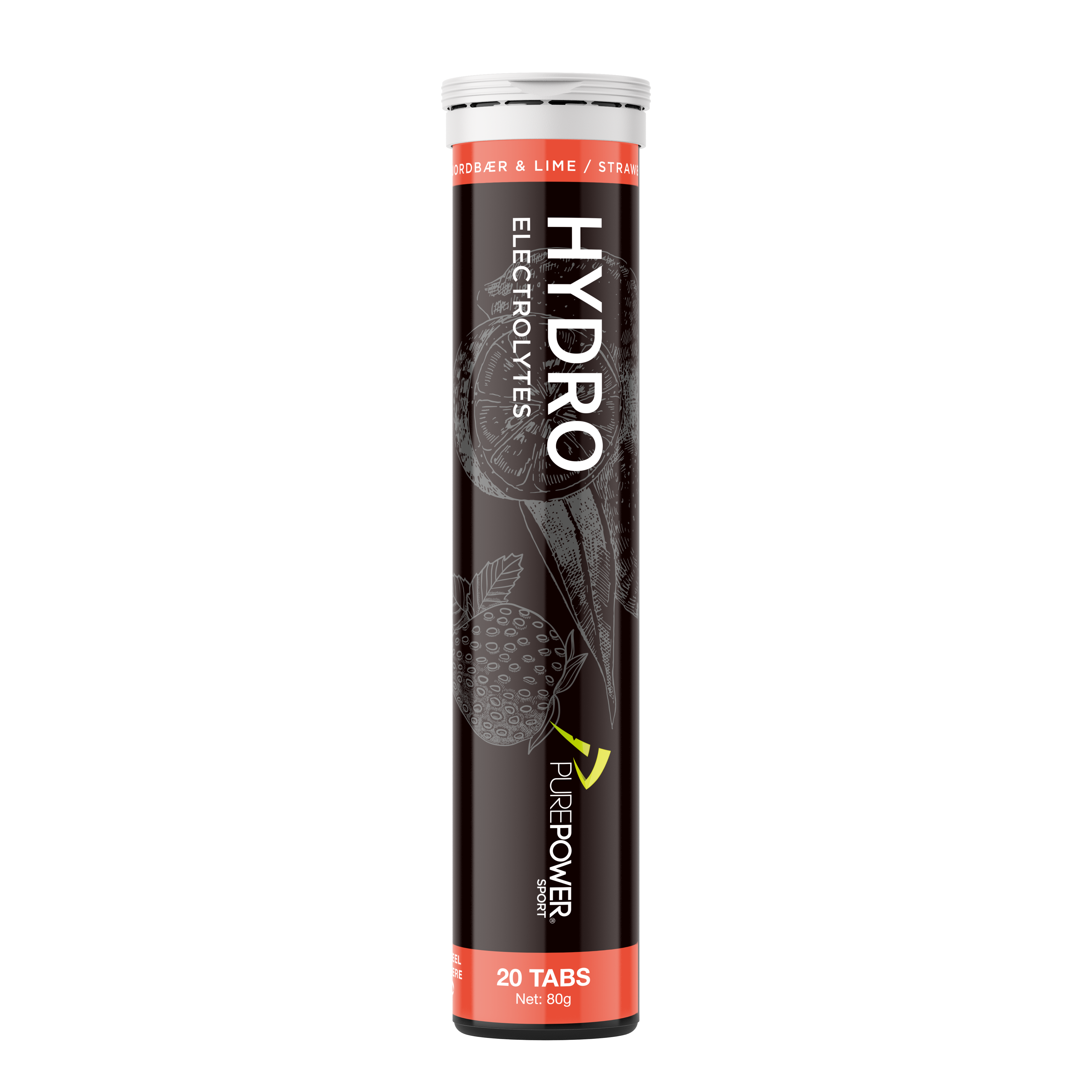Hydro Jordbær Lime 20 Tabs