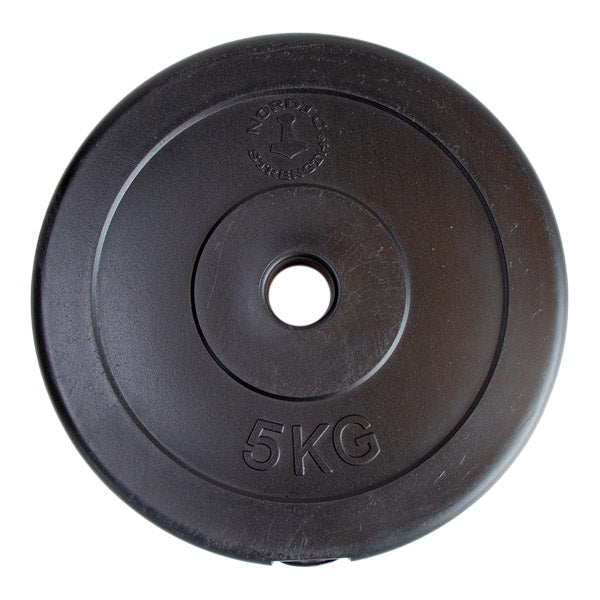 Vægtskive I Hård Plast 5 Kg  30 Mm