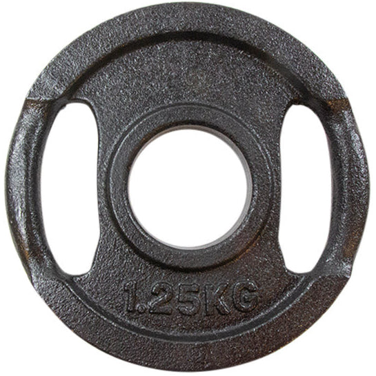 Vægtskive Sort Metal Med Greb  50 Mm    1 25 Kg