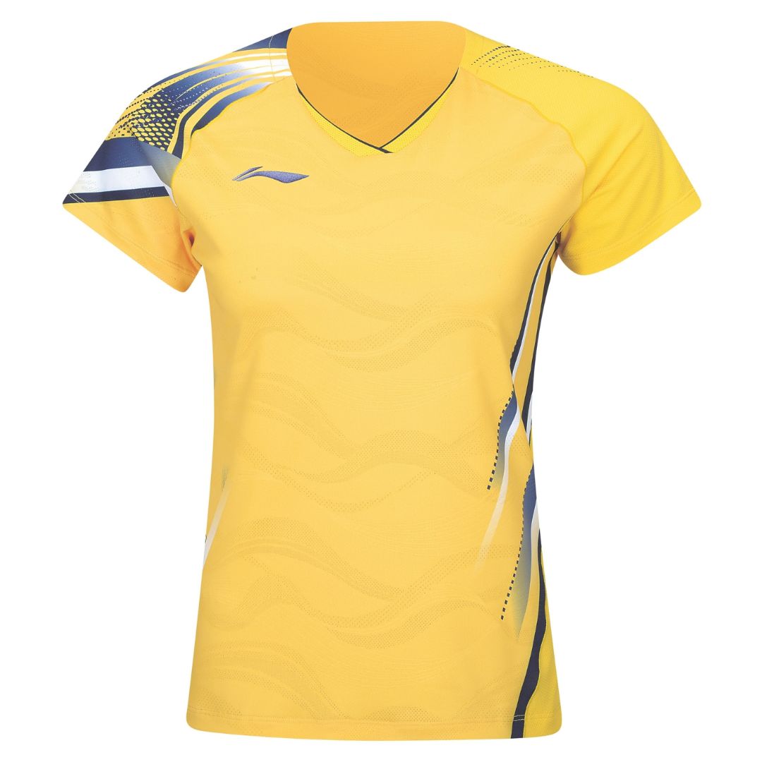 Li Ning Aayv146 6 Side Effect Women T Shirt Yellow