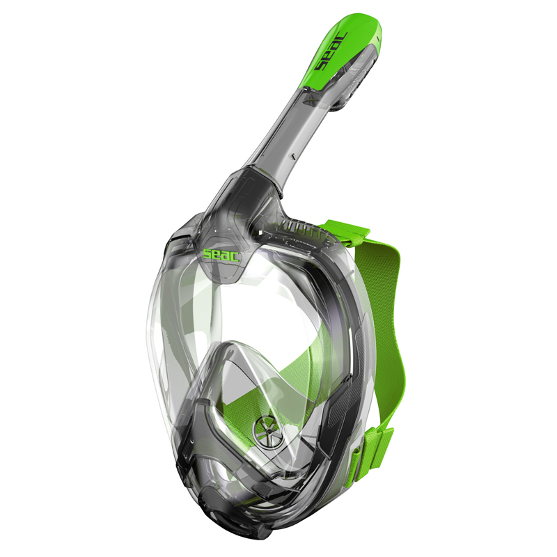 Seac Fullface Maske Magica L Xl Slt Fu Grå Klar Grøn Lime
