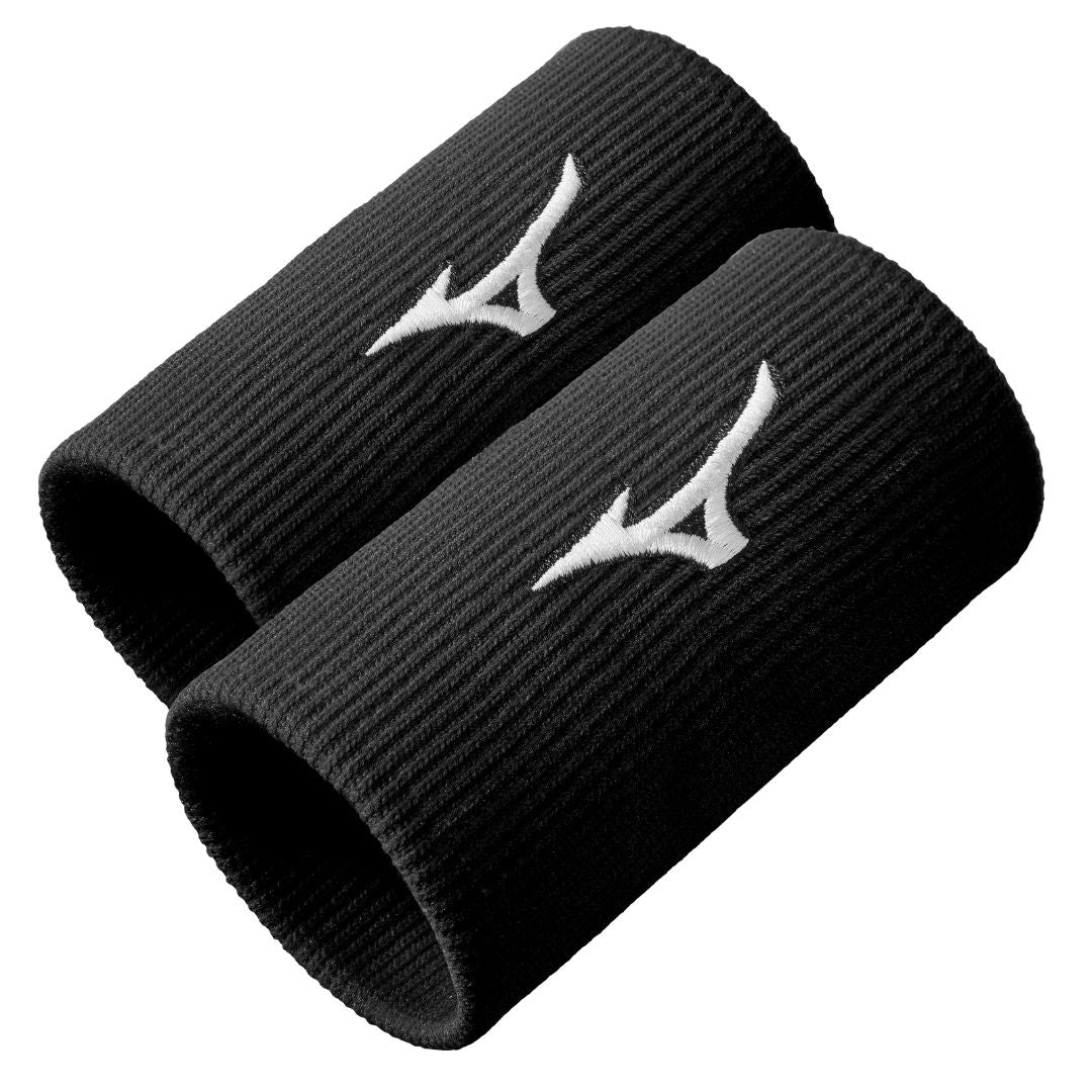 Mizuno Svedbånd Lange  2 Pak  Sort