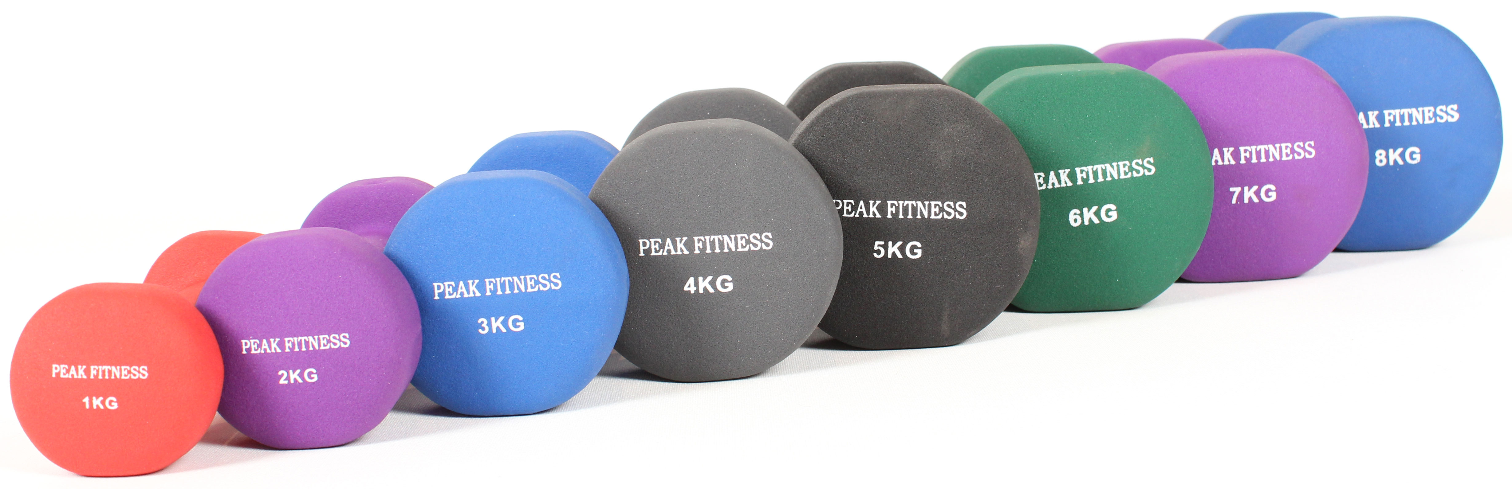 Peak Fitness     Håndvægtsæt 1    Neopren   8 Kg