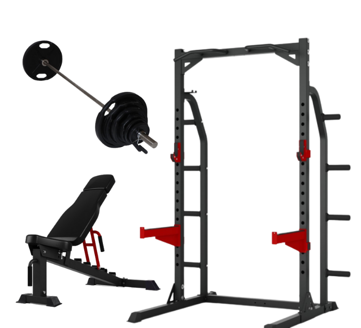 Peak Fitness    Half Rack M  95kg   50 Mm Vægtsæt   Sort