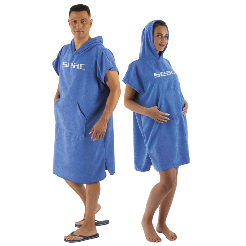 Seac Voksenponcho Blå