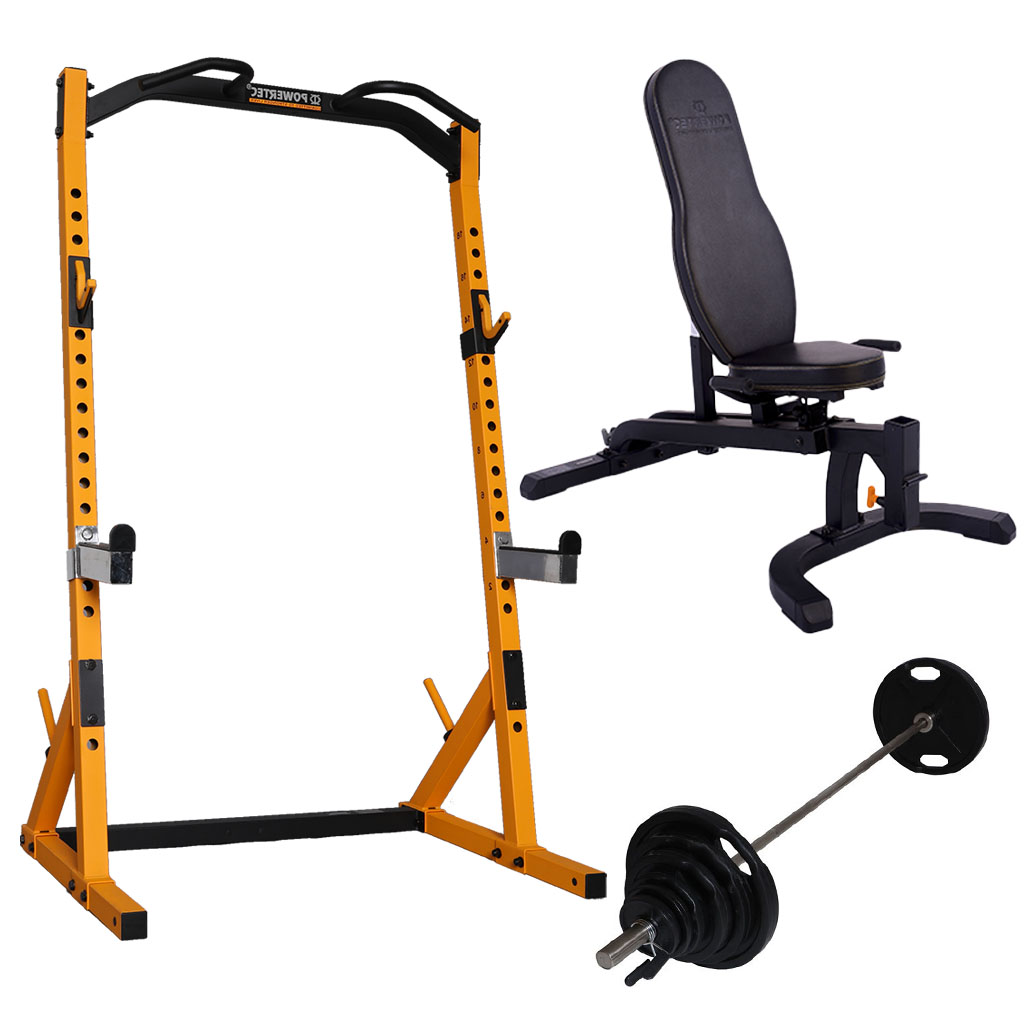 Powertec    Half Rack Yellow   Bænk Og 125 Kg   50 Mm   Sort