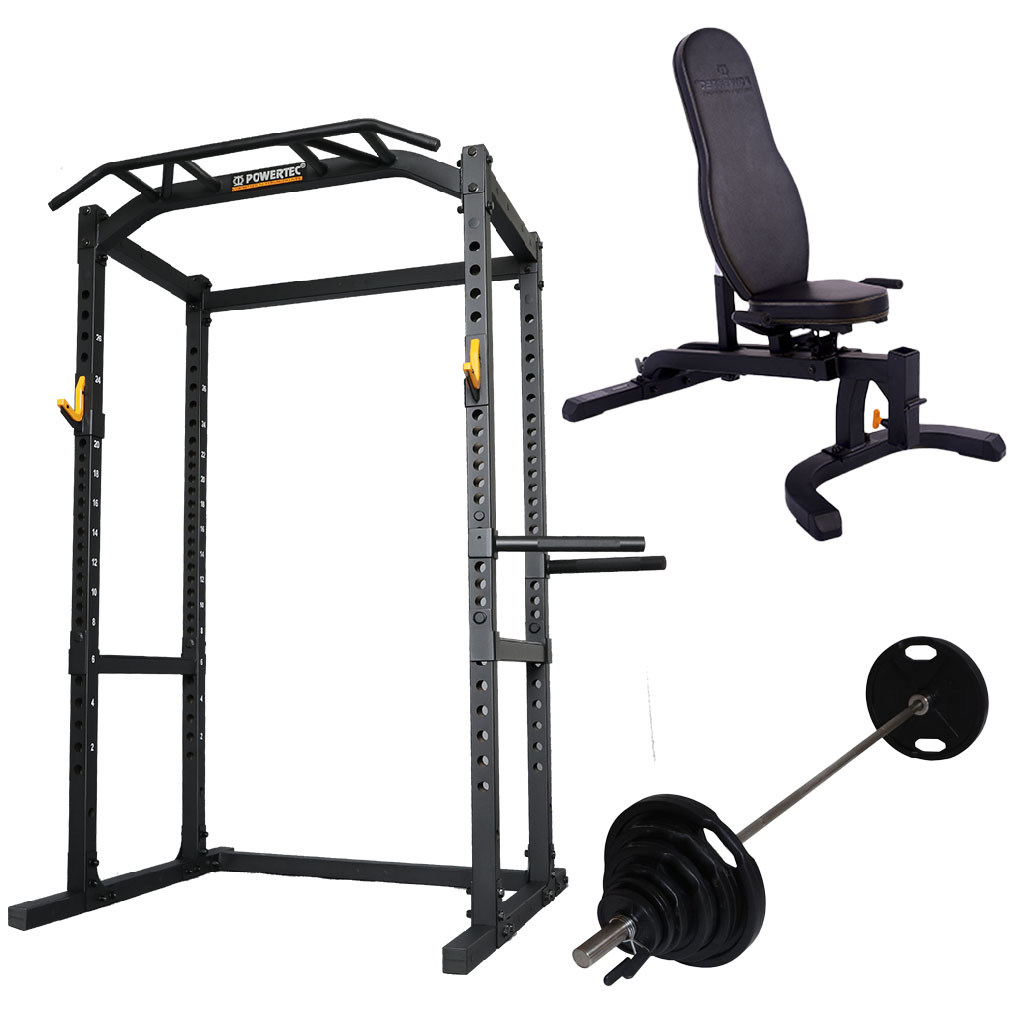 Powertec    Power Rack M  125 Kg   50 Mm Vægtsæt   Sort