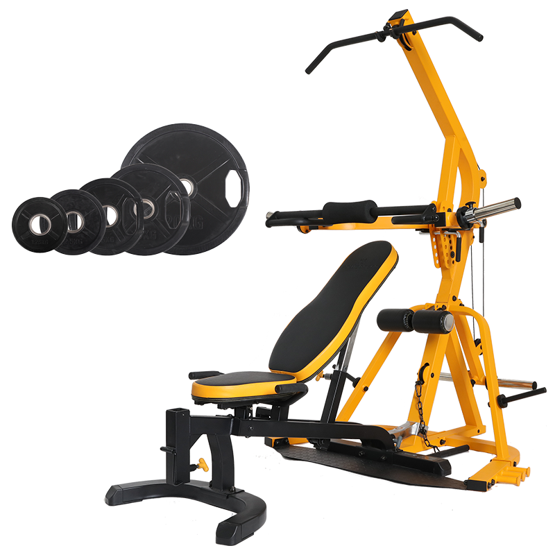 Powertec    Workbench Levergym Yellow   77   50 Mm Vægtskiver   5 Kg   Sort