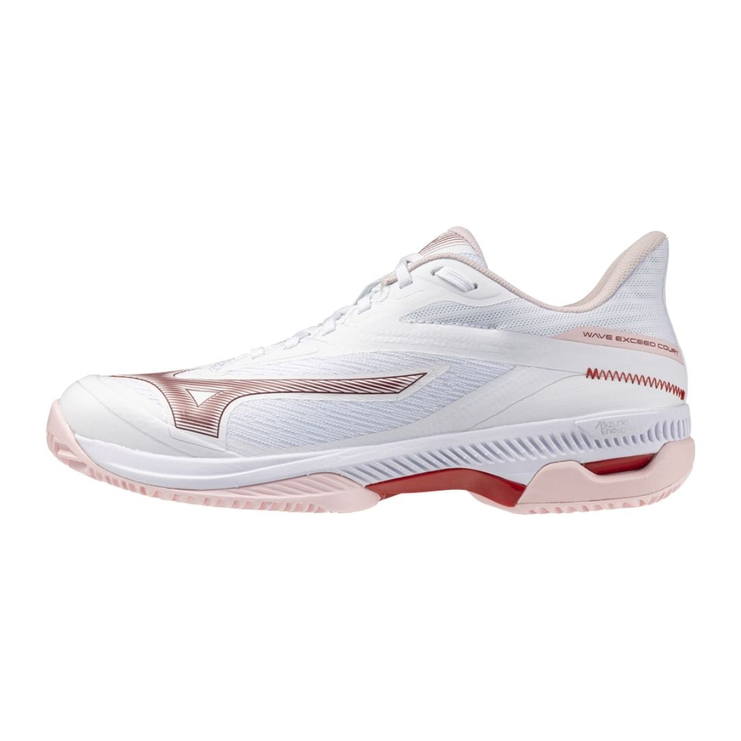 Mizuno Wave Exceed Court Cc Women  White Pinkesque Barbados Cherry    37