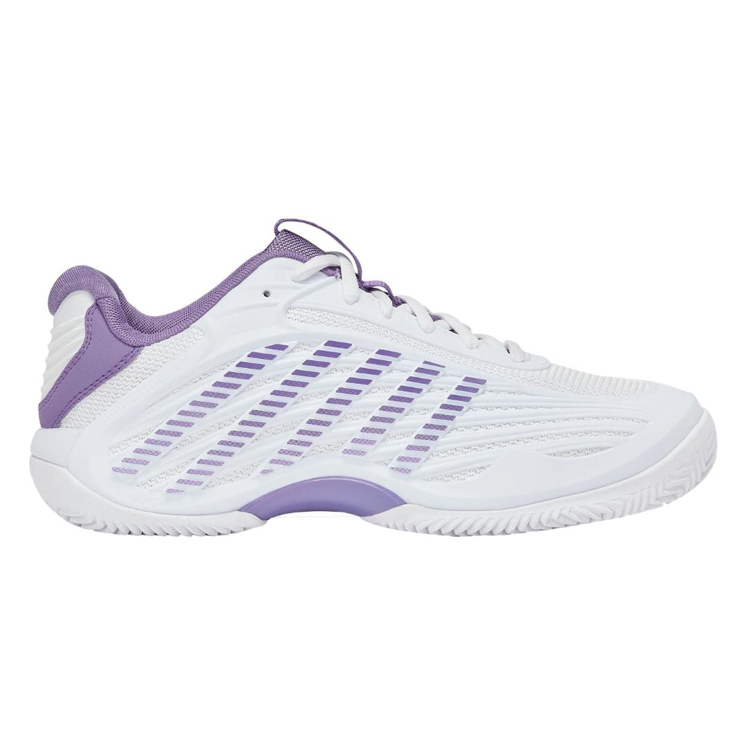 K Swiss Hypercourt Express 3 Clay Women  White Purple Haze Lunar Rock    37 5