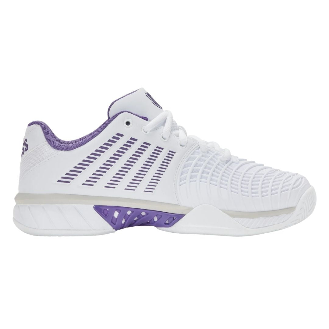 K Swiss Express Light 3 Clay Women  White Purple Haze Lunar Rock    37 5