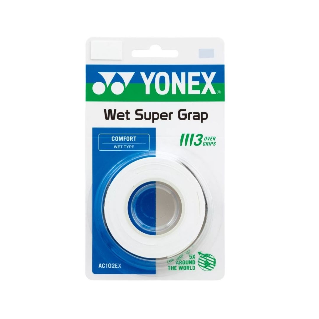 Yonex Wet Super Grap  3 Pak  White