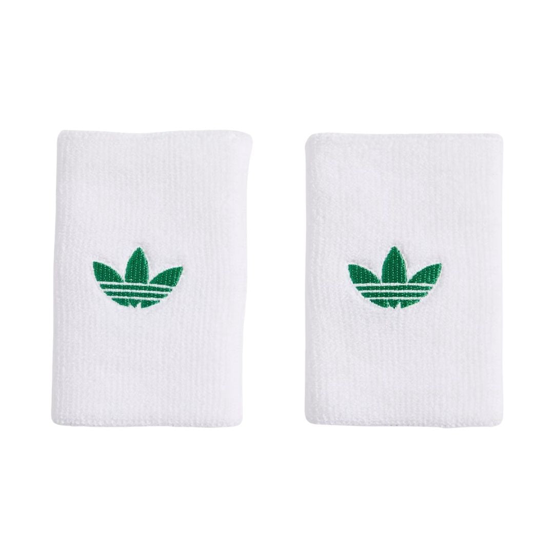 Adidas Originals Large Wristbands  2 Pak  White Green