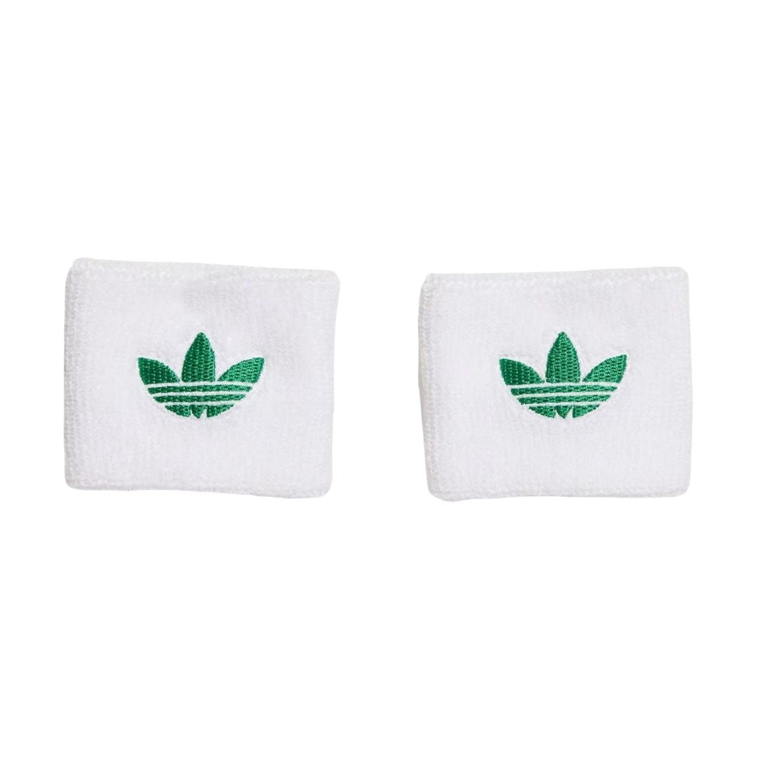 Adidas Originals Small Wristbands  2 Pak  White Green