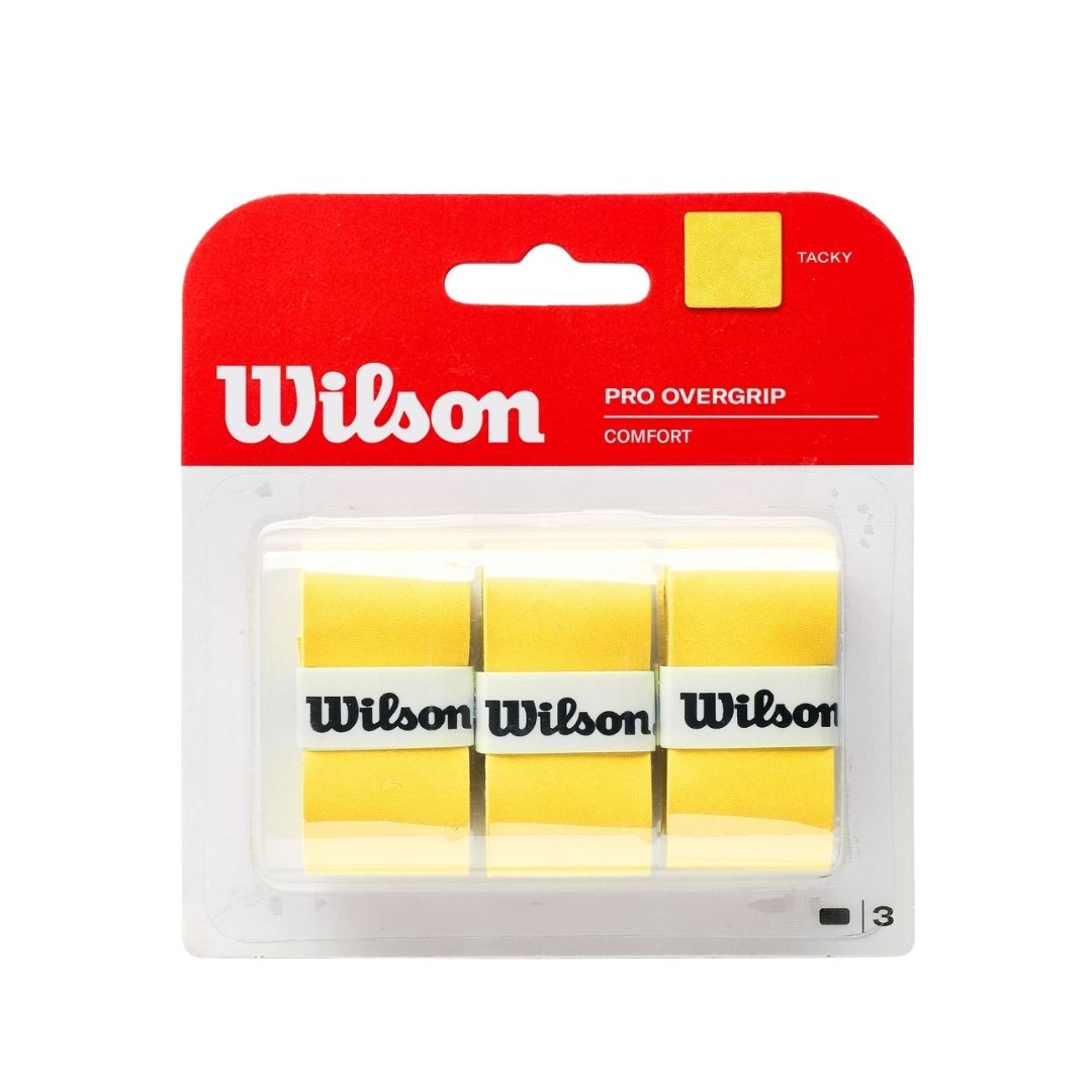 Wilson Pro Overgrips  3 Pak  Yellow