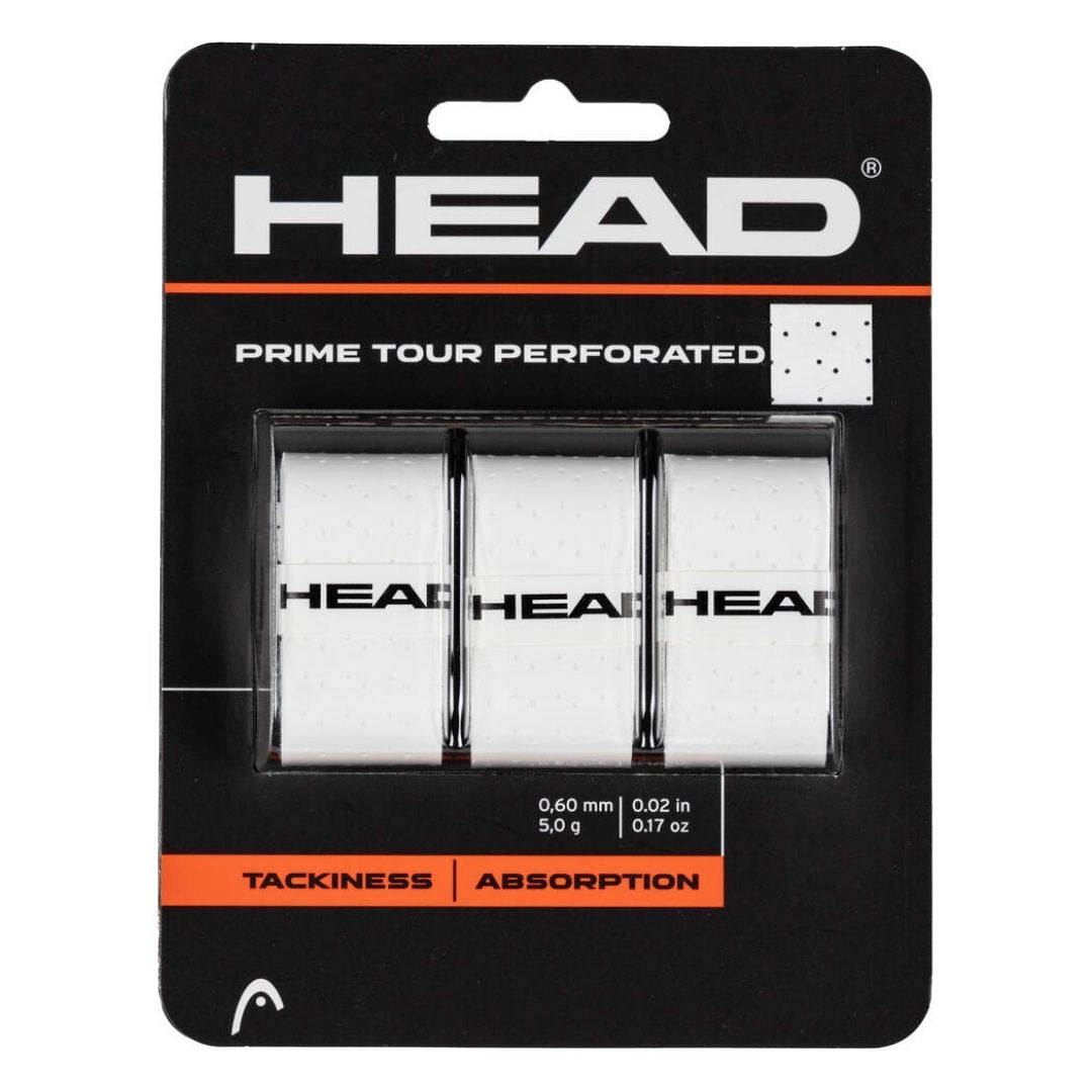 Head Prime Tour Perforated Overgrip  3 Stk  White