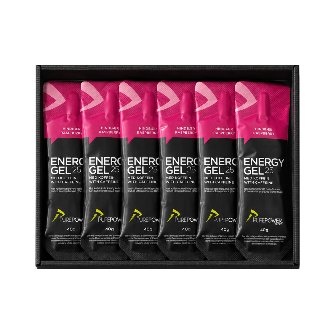 Energy Gel Koffein Hindbær 12 X 40 G