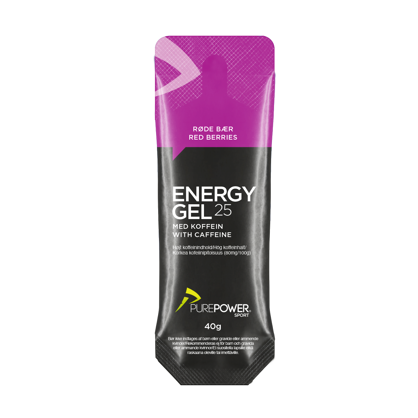 Energy Gel Koffein Røde Bær 40 G