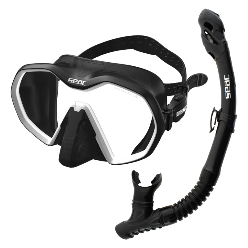Seac Snorkelsæt Icona   Reverse Dry S Bl Hvid