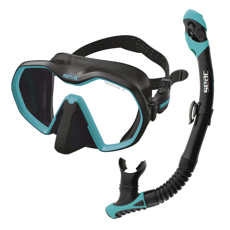 Seac Snorkelsæt Icona   Reverse Dry S Bl Tiffany