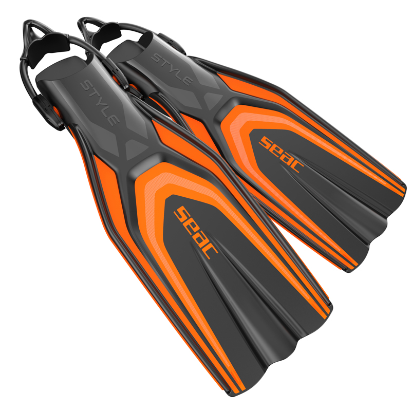 Seac Hælremsfinner Style Sling Strap Orange