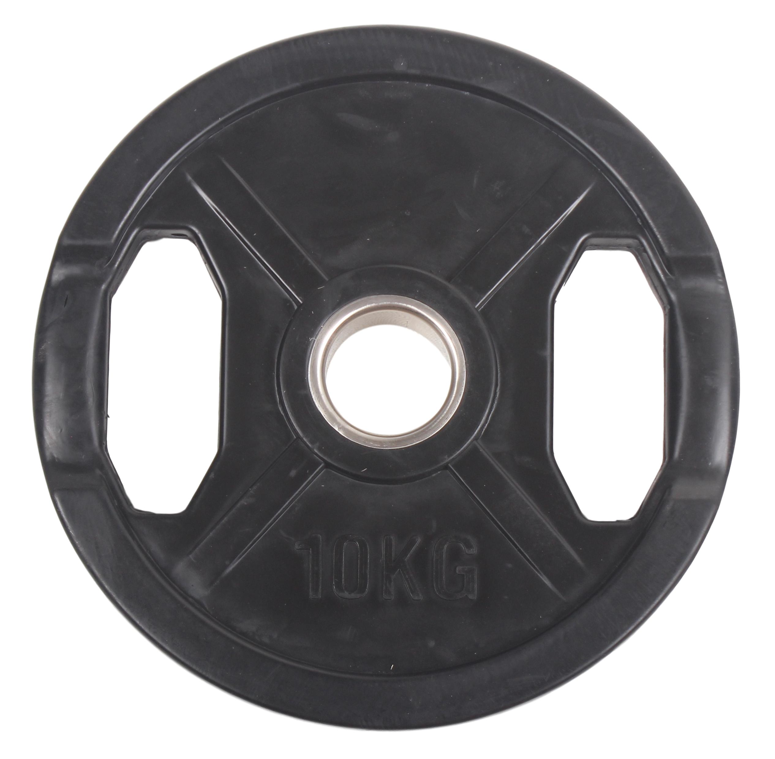 Peak Fitness    50 Mm Vægtskive     Gummi   10 Kg   Sort