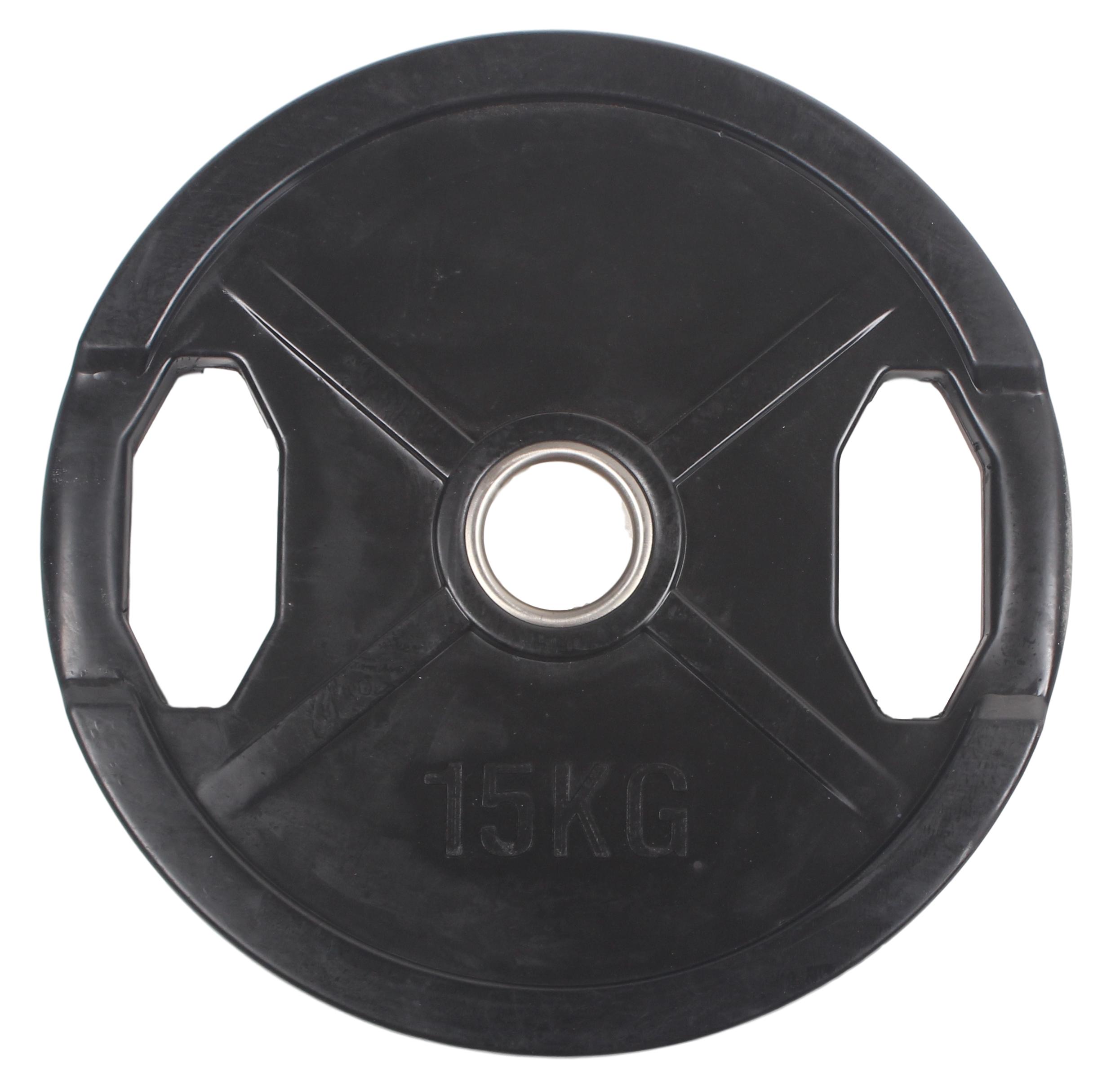 Peak Fitness    50 Mm Vægtskive     Gummi   15 Kg   Sort