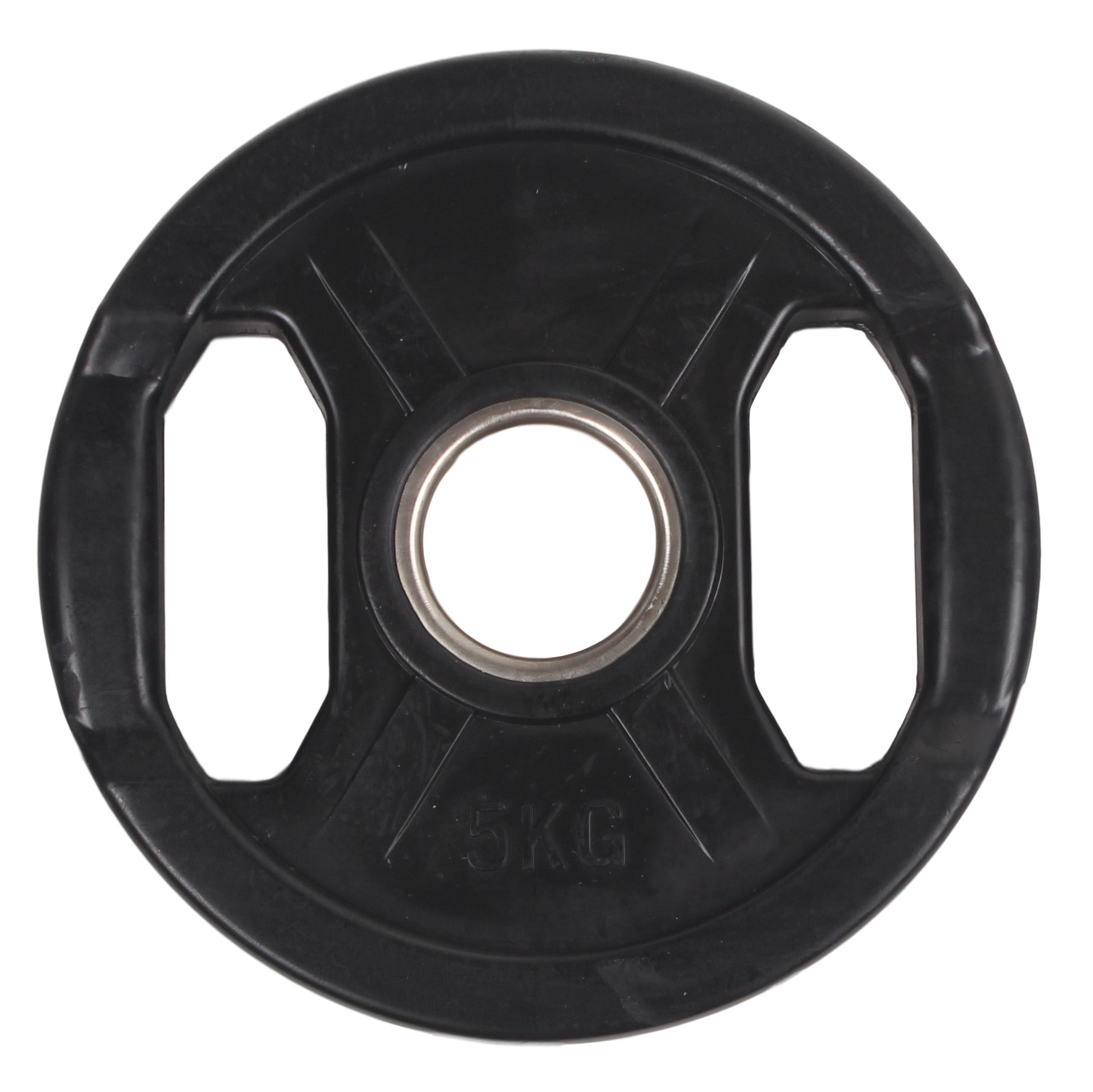 Peak Fitness    50 Mm Vægtskive     Gummi   5 Kg   Sort