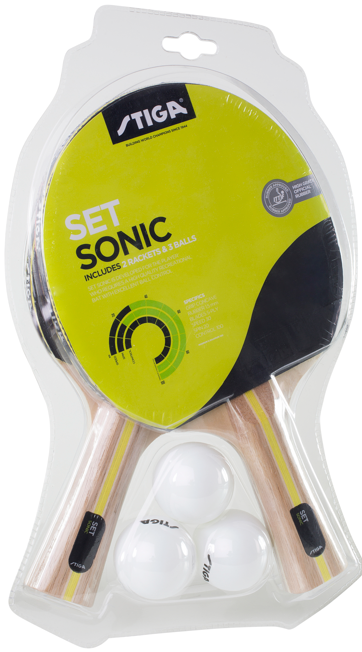 Stiga    Set Sonic  2 Bat   3 Bolde