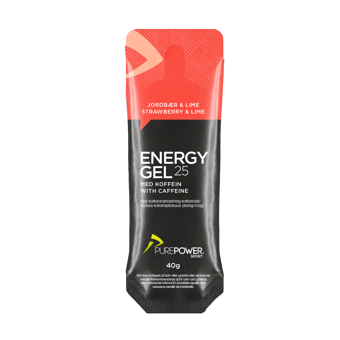 Energy Gel Koffein Jordbær Lime 40 G