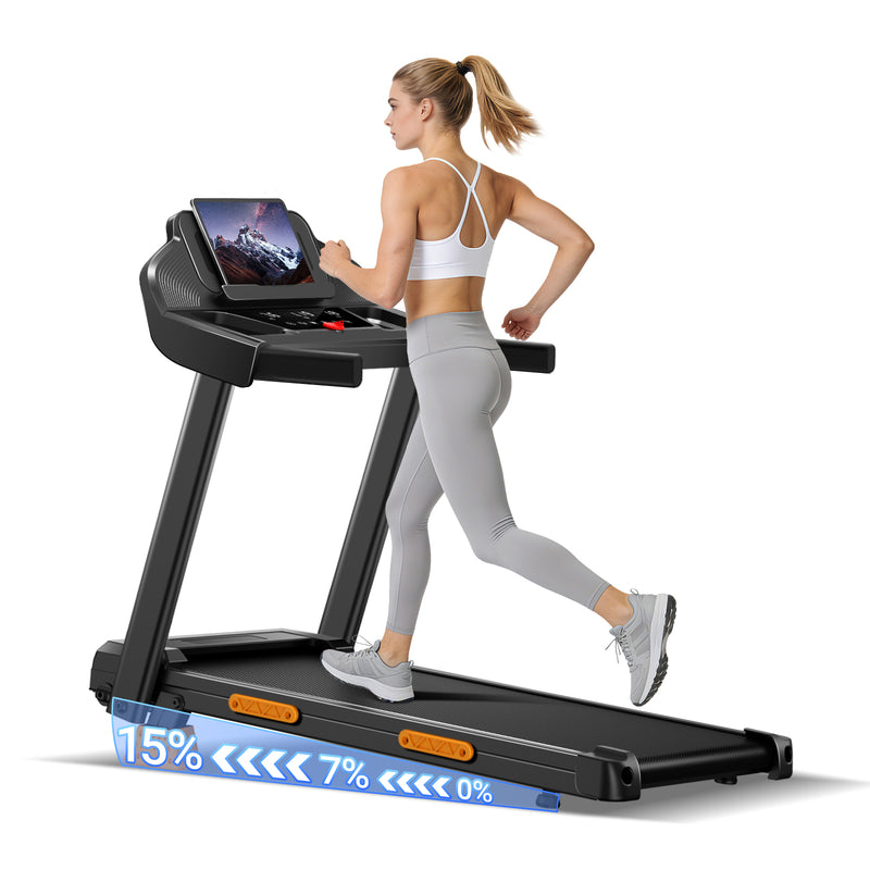 3 I 1 Foldbart Løbebånd Med 15  Hældning