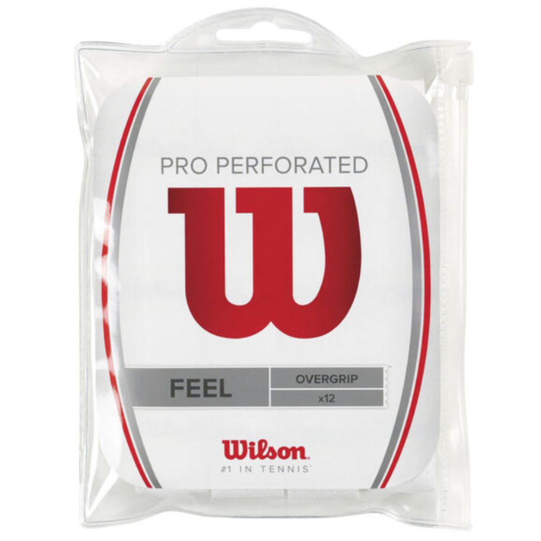 Wilson Pro Overgrip Perforated  12 Pak  Hvid