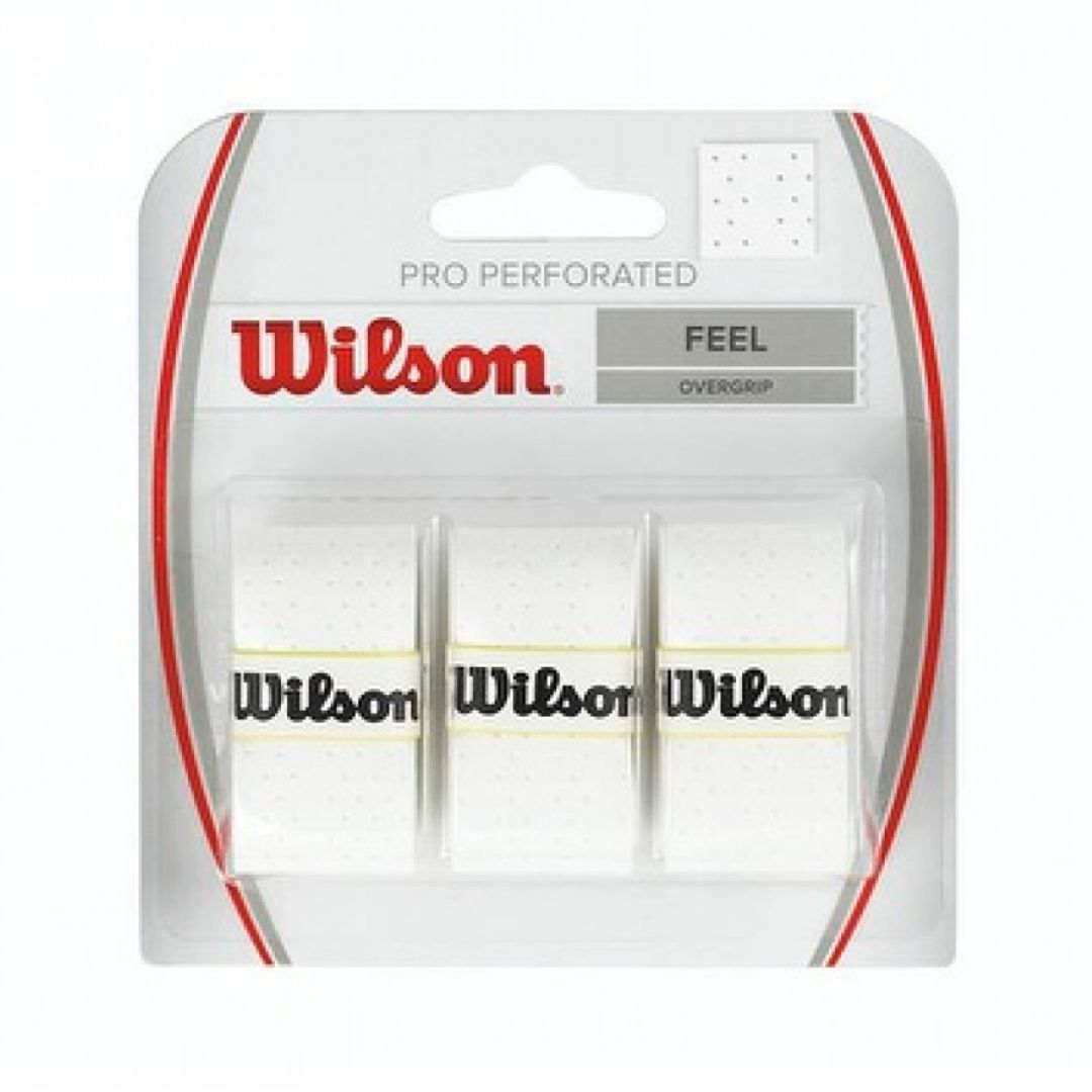 Wilson Pro Overgrip Perforated  3 Pak  Hvid
