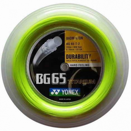 Yonex BG 65 Titanium Snøre Gul 200m