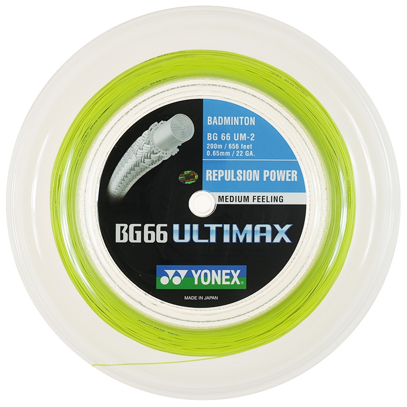 Yonex BG 66 Ultimax Gult Snøre 200m